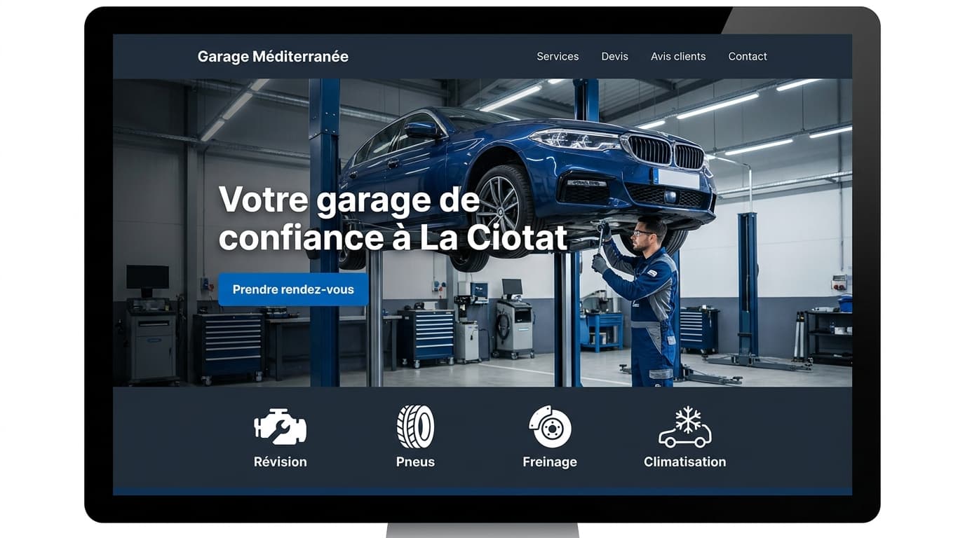 Site web Garage Méditerranée — Garage automobile à La Ciotat